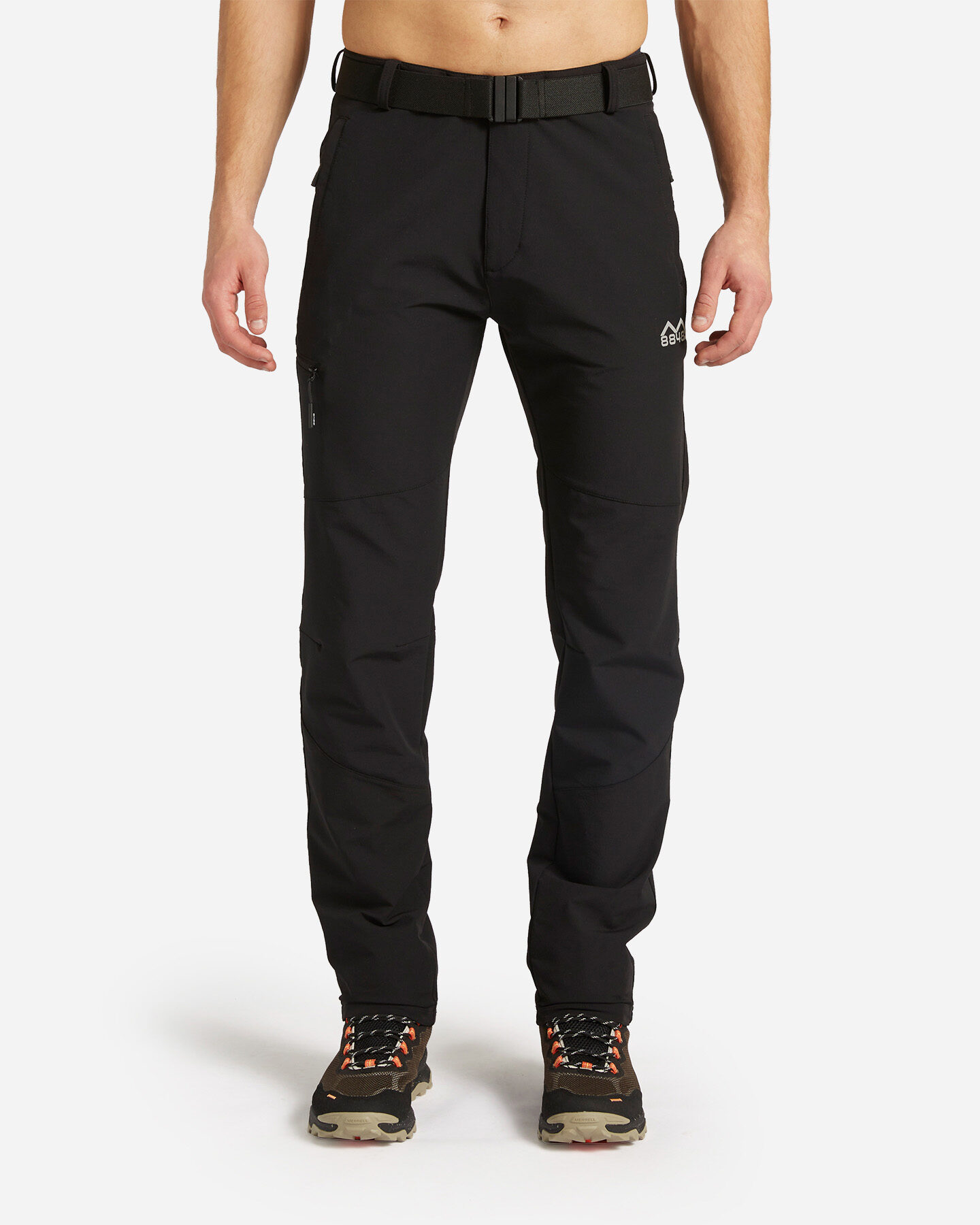 Pantaloni stretch neri trekking uomo