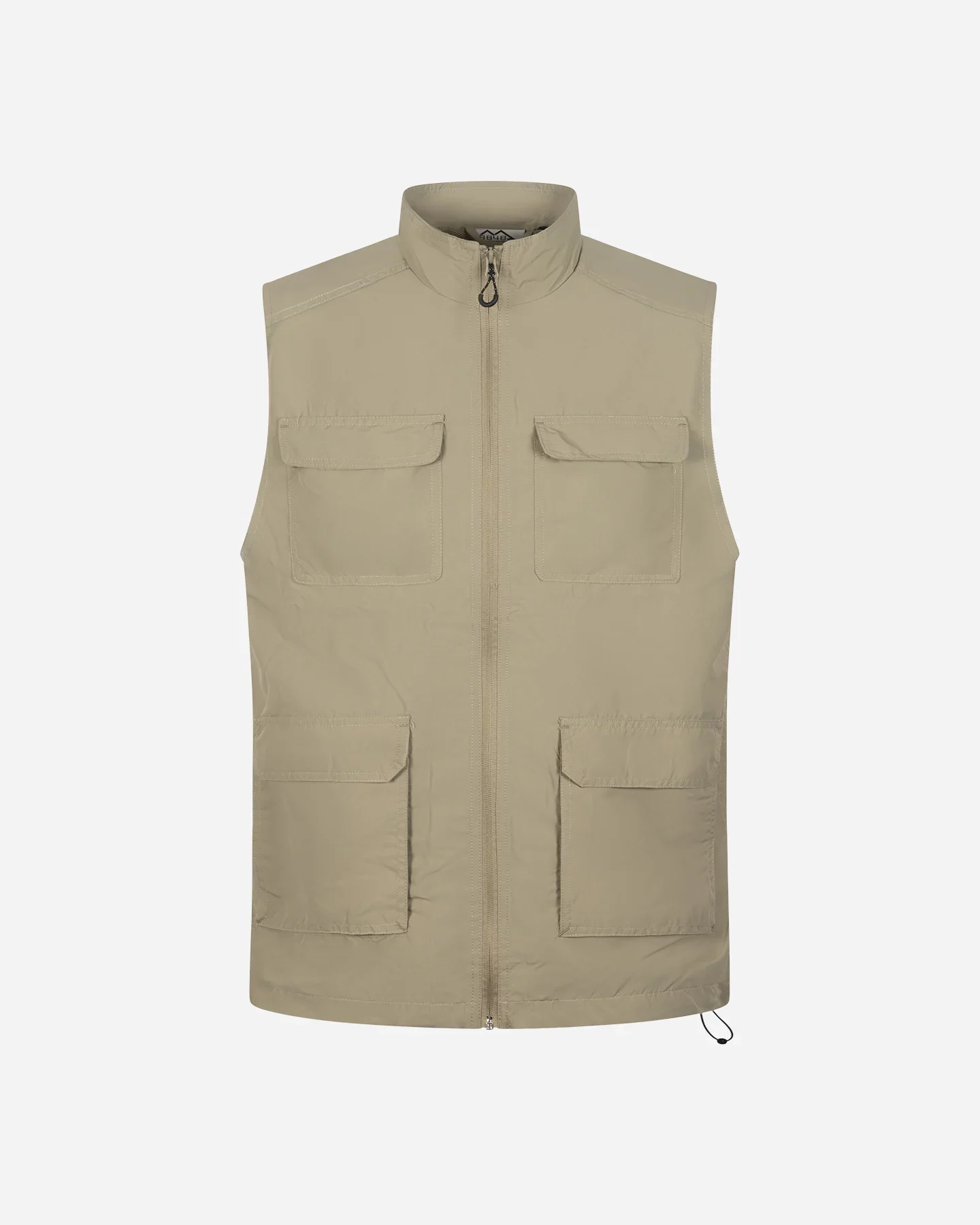 Gilet tasconato beige da hike per uomo