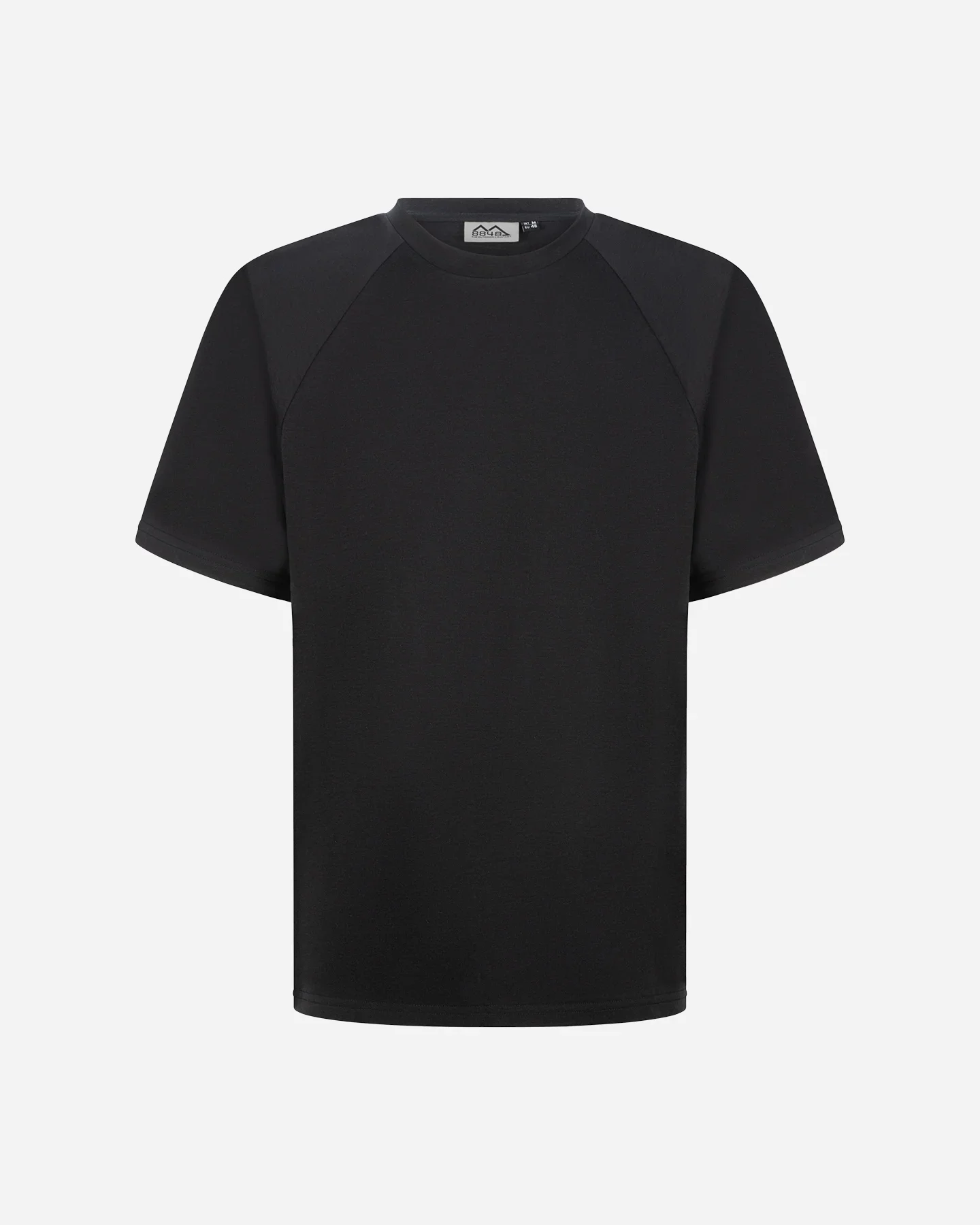 T-Shirt uomo nera in lana merino