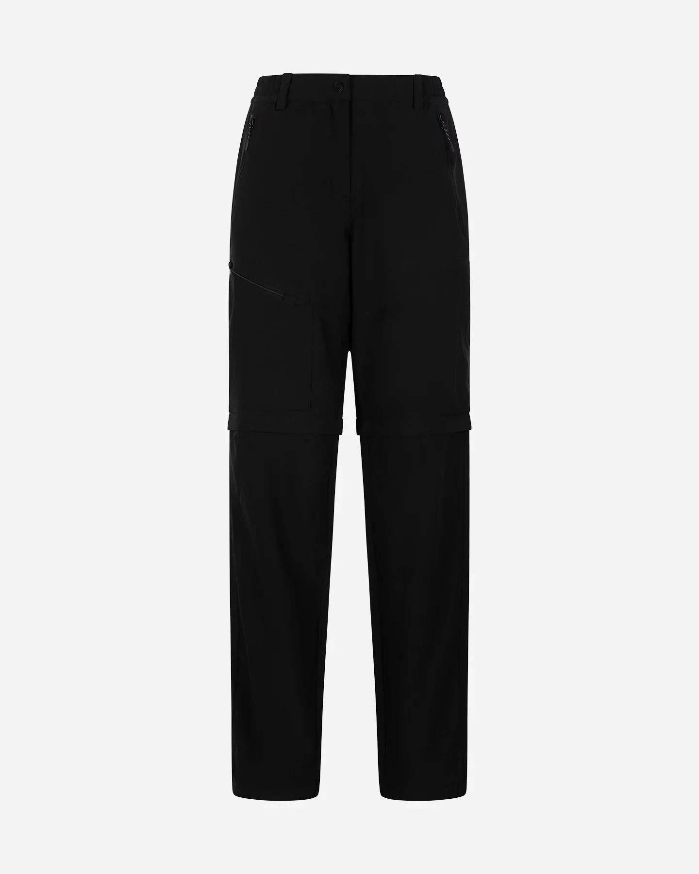 Pantalone outdoor convertibile nero da donna