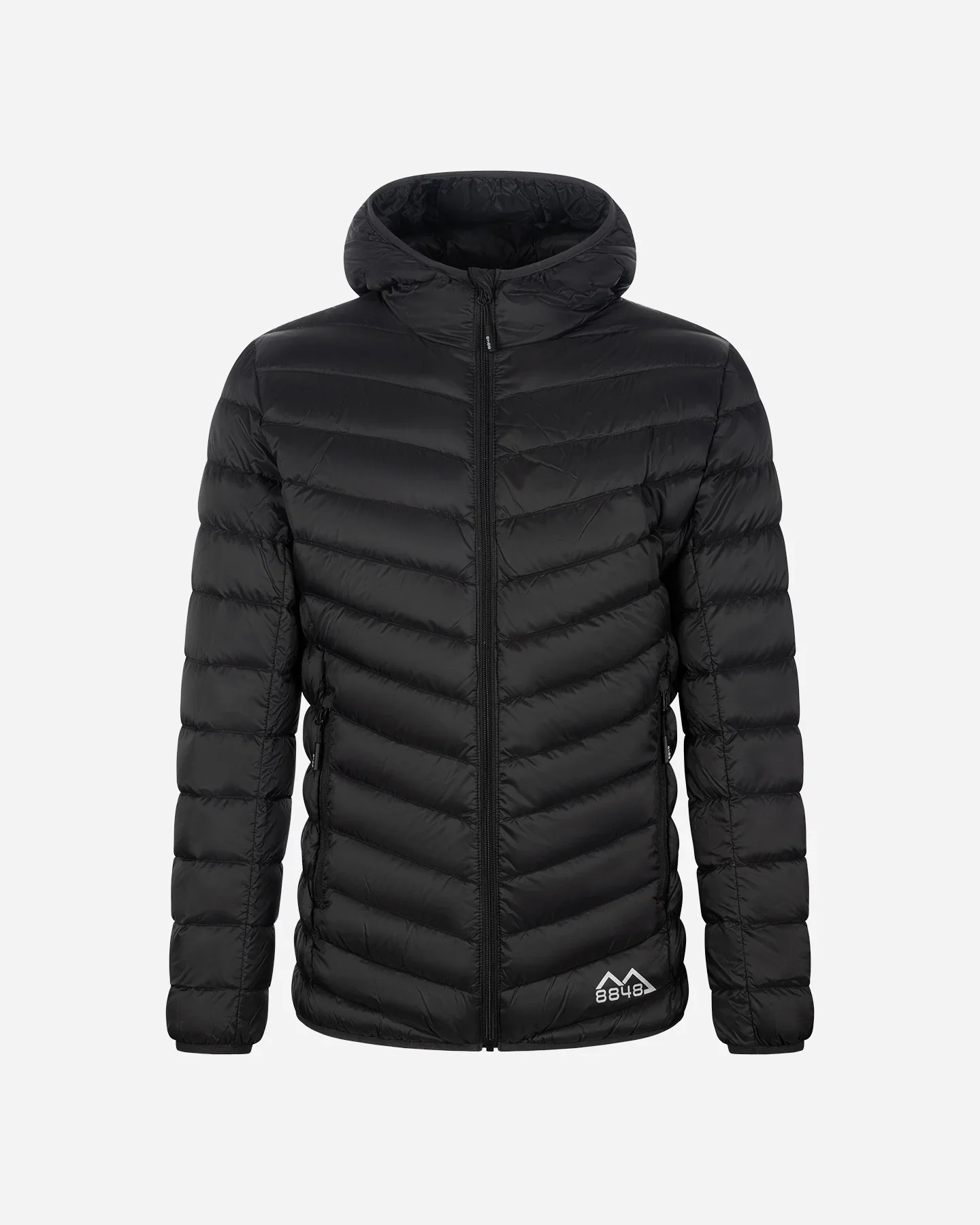 Piumino nero di 8848 con cappuccio