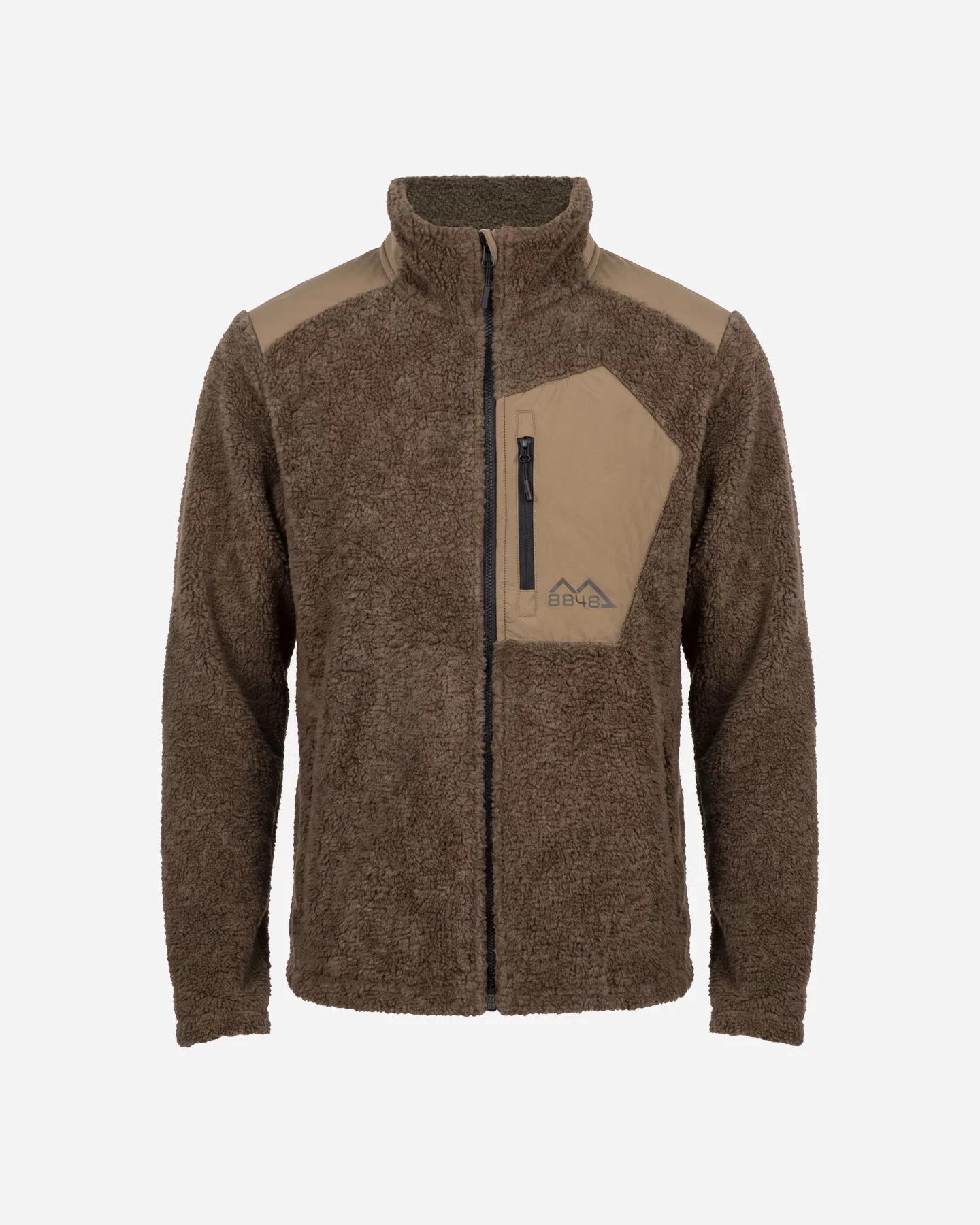 Pile marrone di 8848 da uomo con zip e tasca centrale
